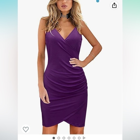 NWT Large Deep V Neck Spaghetti Straps Bodycon Cami Party Dress Sexy Backless - Picture 2 of 6